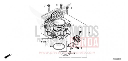 CORPS DE PAPILLON GL1800J de 2018